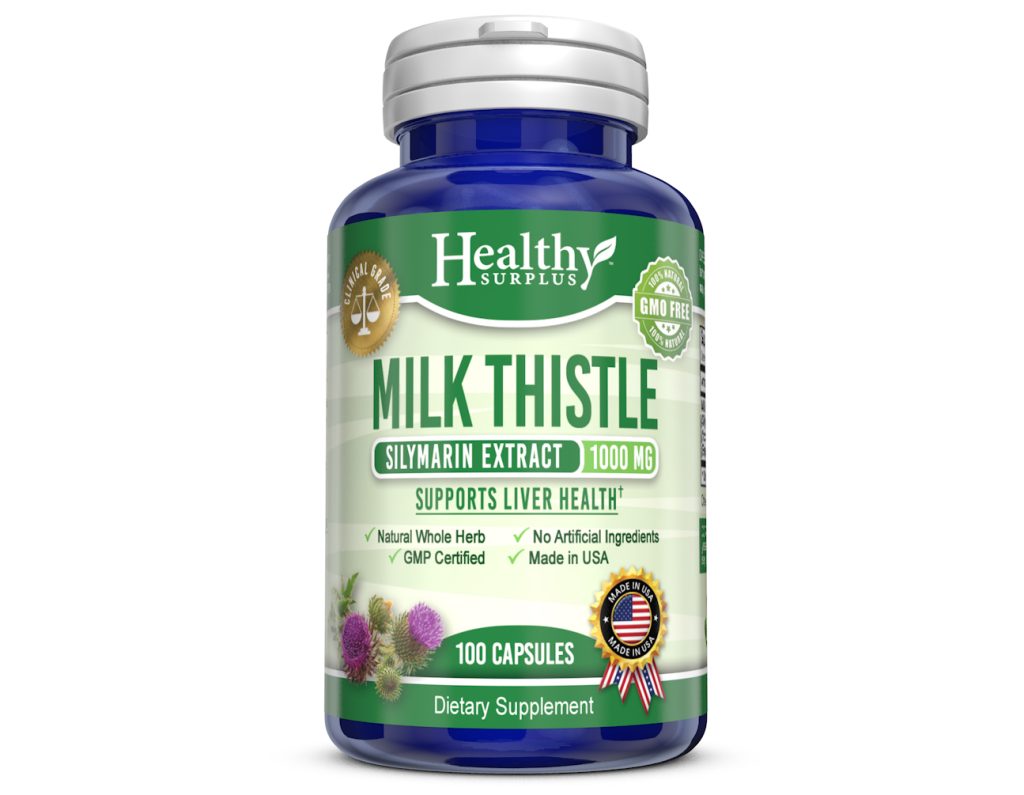 Milk Thistle 1000 mg 100 capsules Healthy Surplus