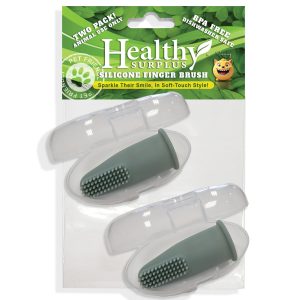 Silicone Finger Brush Toothbrush - Dental Hygiene Toothbrush Solution for Dogs, Cats and Puppies - 1 Pack Containing 2 Dental Care Fingerbrushes for Pets