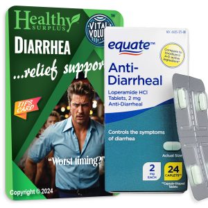 Equate - Anti-Diarrheal Loperamide HCI 2 mg 24 Caplets and Vital Volumes Tips